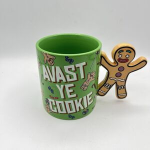 Shrek Gingerbread Man "Avast Ye Cookie" Ceramic Mug 3D Handle